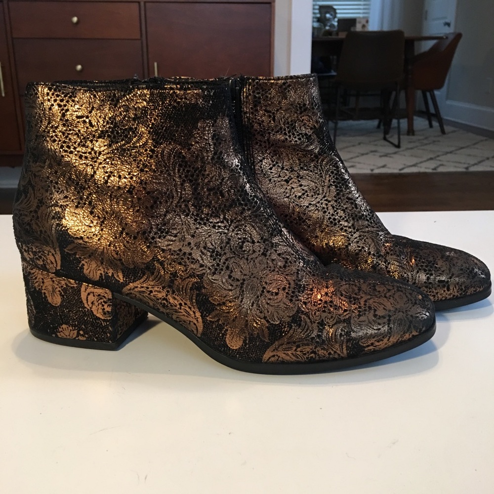 Urban Outfitters Gold Booties
